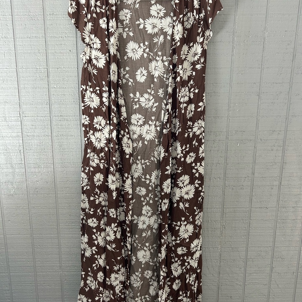 GAP Brown and White Floral Dress